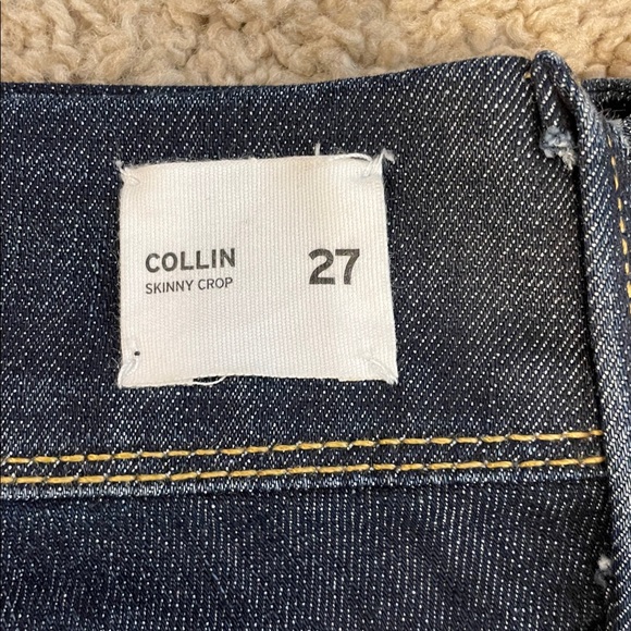 HUDSON COLLIN SKINNY MID-RISE CROP JEANS size 27 NWOT DARK WASH - Picture 7 of 9